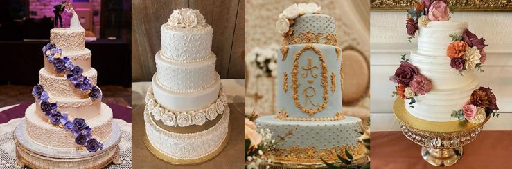 A selection of Dorothy Ann Bakery Wedding Cakes